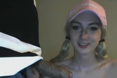 naughty blond tranny Sucks Her Sugar Daddy's dick