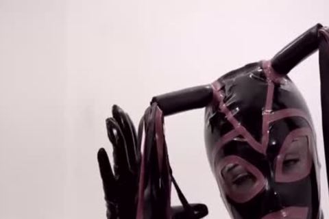 slutty Latex tgirl pokes
