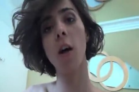 sleazy brunette gets banged Ans Takes ball cream flow On Her mounds