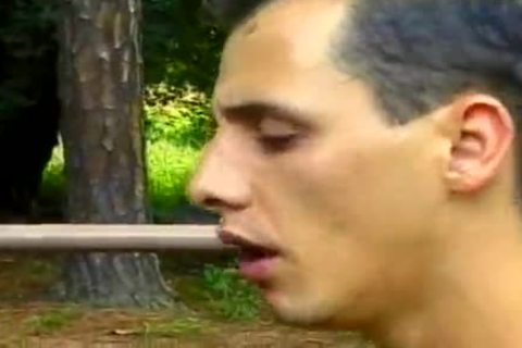Skinny boy Strokes weenie while Riding Schloeng Of kinky blond lady-man Renata Davila On The Backyard
