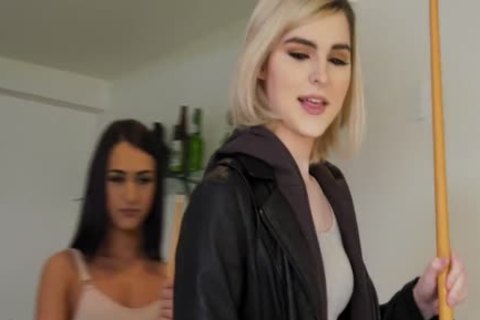 Waking Her guy Up With A Trans 3some
