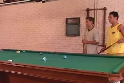 nasty latina ladyboy bonks nasty boy On The Pool Table And nasty one greater amount shlong At The Same Time