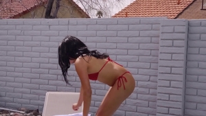TransAngels: Small boobs Sharnell Dupree sucking cock