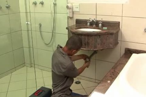 TS Enjoying With The Plumber