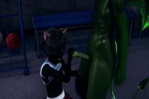 Furry Yaoi 3D - dark Cat irrumation-service To Dragon