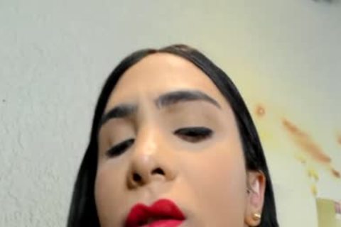 TS Yasmin Dornelles Chokes Her Monster ramrod whilst Taking A sex tool Up Her arse