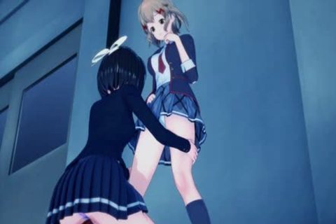 Futa Miku pounds Hibiki On A Table, Cums In Her pussy. Futa manga.