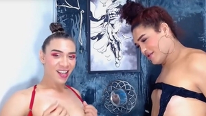 ladyboy couple joy Each Other cocks