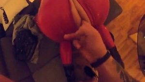 Svenja ass Fingered sucking And Beeing drilled In Red L