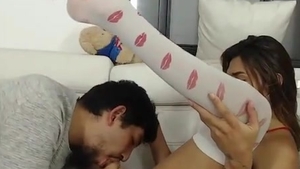 skinny latina lady-man And Her Boyfriend Mutual engulf Then poke On web camera