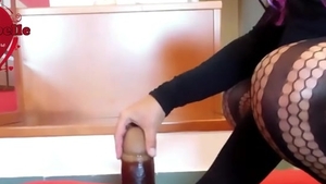 FloozyJezebelle whore In sofa Riding A biggest fake penis *** sheboy web camera