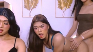 threesome Sex With nice-looking Ladyboys