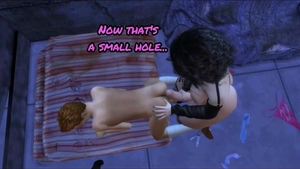 Shemale Suffers Double Anal