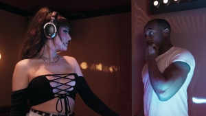 Trans Angels: Trent Cums All Over the Stunning DJ's Chest