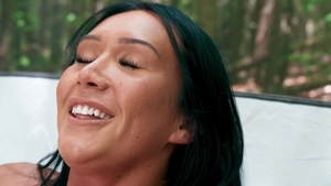 Trans Angels: Bella's Big Boobs on Display for Stranded Hunk