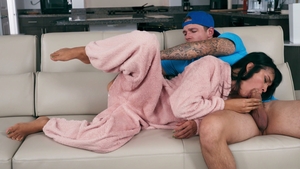 Trans Angels: Meaty Dick Swallowed in Sensual Blowjob