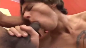 dark tranny pokes dude